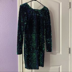 Sequined sexy vintage cocktail dress size large